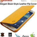 Promate Tama-S4 Elegant Book-Style Leather Flip Cover for Samsung Galaxy S4-OrangeBlue 1 Year Warranty