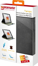 Promate Tempo Protective Leather Case with Multi-level Stand Support for iPad mini-Black 1 Year Warranty