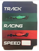 Marlin A4 Pre-Cut Book Covers F1 Track Racing 5pack - High Quality Durable Plastic Trendy F1 Track Racing Designs Saves Time with Uni-Cover System Ideal For A4 Size Documents
