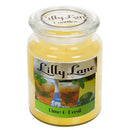 Lilly Lane Lime and Basil Infusion Scented Candle Large Lidded Mason Glass Jar – Wax Capacity 510grams Burn Time Up to
