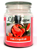 Lilly Lane Grapefruit Scented Candle Large Lidded Mason Glass Jar – Wax Capacity 510grams Burn Time Up to 75 Hours High Quality Premium paraffin wax Natural Material Wick 100% recyclable Large Lidded Mason Glass Jar