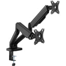 Unimount Spring-Assisted Dual Arm Monitor Mount makes everyday work more comfortable and organised. Its smooth spring-assisted mechanism allows easy height and angle adjustment while the free-tilting design helps reduce neck and eye strain. Built-in cable