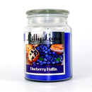 Lilly Lane Blueberry Muffin Scented Candle Large Lidded Mason Glass Jar – Wax Capacity 510grams Burn Time Up to 75 Hours High Quality Premium paraffin wax Natural Material Wick 100% recyclable Large Lidded Mason Glass Jar