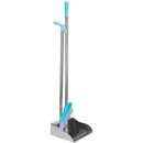 Casey Long Standing Dustpan And Broom Set - Stainless Steel Rust Proof High Quality Lightweight Sturdy Multi-Layer Bristles Broom Sweep And Collect Debris Without Bending Over Extended Dustpan Lip Broom Can Easily Clipped Into The Dustpan Handle Suitable