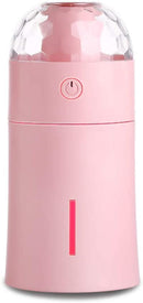 Casey X7 Magic Multifunctional Portable 175ml USB Humidifier Air Purifier Mist Maker with Magical LED light For Home Office and Car-Pink