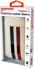 Promate Zino BlackBerry Z10 Protective Leather Sleeve Colour: White The Zino is a simple solution protecting your BlackBerry Z10 from everyday knocks and scratches. This slim and lightweight leather case features a micro suede inner interior to prevent yo