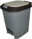 Casey 20 Litre Step On Pedal Waste Bin- High Quality ABS Plastic Step On Pedal Opening Mechanism Rectangle Shaped Ideal For Storing Rubbish Or Recycling Colour Grey 6 Months Warranty