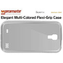Promate Akton-S4-Elegant Multi-Colored Flexi-Grip Case for Samsung Galaxy S4-Grey 1 Year Warranty