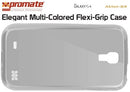 Promate Akton-S4-Elegant Multi-Colored Flexi-Grip Case for Samsung Galaxy S4-Grey 1 Year Warranty