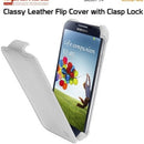 Promate Alma-S4 Classy Leather Flip Cover with Clasp Lock for Samsung Galaxy S4-Whiteue 1 Year Warranty