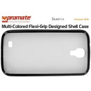Promate Amos-S4 Multi-Colored Flexi-Grip Designed Shell Case for Samsung Galaxy S4-Black 1 Year Warranty