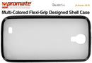 Promate Amos-S4 Multi-Colored Flexi-Grip Designed Shell Case for Samsung Galaxy S4-Black 1 Year Warranty