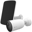 Ezviz CB3 Smart Home Battery Camera And Solar Panel Kit - 1080p Resolution Up to 120 Days of Battery 5200mAh Smart Human Motion Detection Color Night Vision Weatherproof Design Active Defense With Siren And Strobe Light Two-Way Talk Customizable Voice Ale