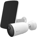 Ezviz CB3 Smart Home Battery Camera And Solar Panel Kit - 1080p Resolution Up to 120 Days of Battery 5200mAh Smart Human Motion Detection Color Night Vision Weatherproof Design Active Defense With Siren And Strobe Light Two-Way Talk Customizable Voice Ale