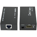 UniQue HDMI Extender 60 MTR CAT5 CAT6 - allows you to extend high-definition HDMI signals up to 60 meters over a single Cat5e or Cat6 cable. Supporting resolutions up to 4K@30Hz and Full HD 1080p it features IR remote control pass-back RS232 serial contro