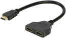 UniQue Male HDMI To 2 Female HDMI Splitter Adapter Cable - HDMI Male Input To Dual HDMI Female Output Split One HDMI Signal Into Two Outputs For Simultaneous Display High Quality Construction Up To 1080P Resolution 3D Video Compatible With HDMI Enabled De