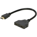UniQue Male HDMI To 2 Female HDMI Splitter Adapter Cable - HDMI Male Input To Dual HDMI Female Output Split One HDMI Signal Into Two Outputs For Simultaneous Display High Quality Construction Up To 1080P Resolution 3D Video Compatible With HDMI Enabled De