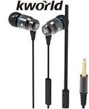 Kworld Kw S23 In Ear Elite Mobile Gaming Earphones Stereo Silicone Earbuds With In-Line Intelligent Control Microphone 9Mm Driver Unit Sensitivity: 100 ±3 Db Mw 1.2 Metre Soft Tpe Flat Cable 4 Pin 3.5Mm Gold Plated Jack – Black 1 Year Limited Warranty
