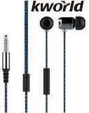 Kworld Kw S27 In Ear Elite Mobile Gaming Earphones Stereo Silicone Earbuds With In-Line Intelligent Control Microphone 10Mm And 6Mm Driver Units Sensitivity: 98 ±3 Db Mw 1.2 Metre Braided Cable 4 Pin 3.5Mm Gold Plated Jack – Blue 1 Year Limited Warranty