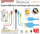 Promate LinkMate-LT Apple MFI Certified Lightning Sync & Charge Cable 120cm Length. Peach 1 Year Warranty