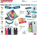 Promate Lucent S5 Bookcover with T-Screen Window Colour: White 1 Year Warranty