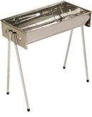 Metalix Large Stainless Steel 402 Braai stand - Portable Easy to assemble and store Grid size: 620mm x 320mm Depth: 115mm Dimensions: 51cm x 19.5cm 1 year warranty