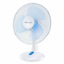 Pineware 30cm White Plastic Desktop Fan - 3 Speed settings Oscillating Convenient carry handle Quiet motor 1 year warranty