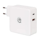 Manhattan Power Delivery Wall Charger - 60 W USB-C Power Delivery Port (up to 60 W) USB-A Charging Port (up to 2.4 A) White Limited Lifetime Warranty