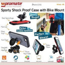 Promate Ride.I5 Iphone 5 Shock Proof Rubberized Case With A Detachable Bike Mount Colour:Grey Shock Proof Case Rubberized Case With A Detachable Bike Mount For Iphone 5 5Sride.I5 An Iphone 5 5S Case Made For Outdoor Adventure Junkies. Ride.I5 Comes With A