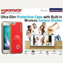 Promate selfieCase-i6 Ultra-Slim Protective case with Built-in Wireless Camera Shutter - Black 1 Year Warranty