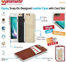 Promate Slit-i6 Classy Snap-On leather case with card slot For iPhone 6 Colour: Brown 1 Year Warranty
