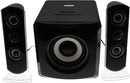 Audiomate 2 Channel And Subwoofer Stereo Speaker System- Power Output 30 Watts Rms (1X 16 Watts Rms Subwoofer And 2X 7 Watts Rms Satellite Speakers) Blue Led Lighting Audio Input 3.5Mm Jack Volume And Bass Control On Subwoofer Usb And Sd Card Slots On Sub