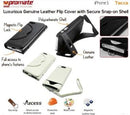 Promate Tacca-Luxurious Leather Flip Cover With Secure Snap-On Shell For Iphone 5 5S-White 1 Year Warranty