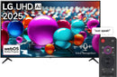 LG 86 inch LG UHD AI UA854K AI Magic Remote Ready HDR10 webOS25 Smart TV - 4K picture quality upscaled visual and surround sound from the alpha 7 4K AI Processor Gen8 Enjoy 4K Super Upscaling enhanced resolution brightness and clarity High resolution on a