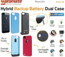 Promate Twix.I5-Hybrid Backup Battery Dual Case For Iphone5 5S-Red 1 Year Warranty