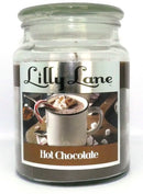 Lilly Lane Hot Chocolate Scented Candle Large Lidded Mason Glass Jar – Wax Capacity 510grams Burn Time Up to 75 Hours High Quality Premium paraffin wax Natural Material Wick 100% recyclable Large Lidded Mason Glass Jar