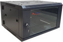 Netix CAB6U Wall Mount Cabinet - 6U Wall Mount Design Compact And Space Saving Lockable Front And Rear Door Durable Steel Construction Ventilation Panels Efficient Airflow To Prevent Device Overheating Removable Side Panels Cable Management Organized Rout