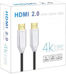 UniQue HDTV Active Optical Cable - 100 Meters Long 4K 2160P Ultra HD @ 60Hz 10 HDR 2.2 HDCP `18Gbps Bandwidth Gold Plated Long-Life Design PVC Jacket Material OM3 Fiber 250mW Power Consumption Plug and Play One Way Transmission Resistant To EMI And RFI 4.