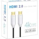UniQue HDTV Active Optical Cable - 40 Meters Long 4K 2160P Ultra HD @ 60Hz 10 HDR 2.2 HDCP `18Gbps Bandwidth Gold Plated Long-Life Design PVC Jacket Material OM3 Fiber 250mW Power Consumption Plug and Play One Way Transmission Resistant To EMI And RFI 4.8