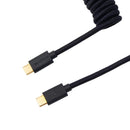 Keychron Coiled Aviator Cable - Black Straight