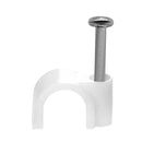 Locally Sourced 6Mm Cable Clips 100 Pack White