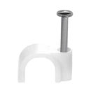 Locally Sourced 8Mm Cable Clips 100 Pack White