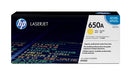 HP 650A COLOR LASERJET CP5525 YELLOW PRINT TONER CARTRIDGE