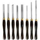 Chisel Set Wood Turning Hss 8 Piece Wooden Case