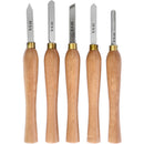 Chisel Set Wood Turning 270mm Hss 5 Piece Wood Case