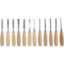 Chisel Set Wood Carving 12piece In Leather Pouch