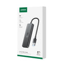 UGREEN 4-in-1 USB 3.0 Hub - High-Speed 5Gbps Data Transfer - Grey