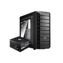 Cooler Master CMP500 ATX Mid-Tower Case With Built-In Elite 600W Power Supply And 2X 120MM RED LED Front Fans Plus 1X 120MM Black Rear Fan And Left Transparent Windowed Side Panel - Black Colour