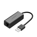 Ugreen Cr110 Ethernet Adapter Usb 2.0 To Rj45 - Black