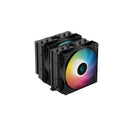 DeepCool AG620 BK ARGB Dual Tower CPU Air Cooler With 6X Balanced Bi-Directional Heatpipe Technology And 2X 120mm A-RGB Fans With 260W (Max) TDP - Black Colour